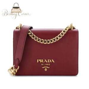 Prada Chain Flap Bag Saffiano Leather Small